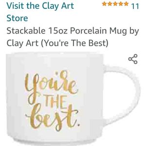 Your The Best Stackable 15oz Porcelain Mug by Clay Art